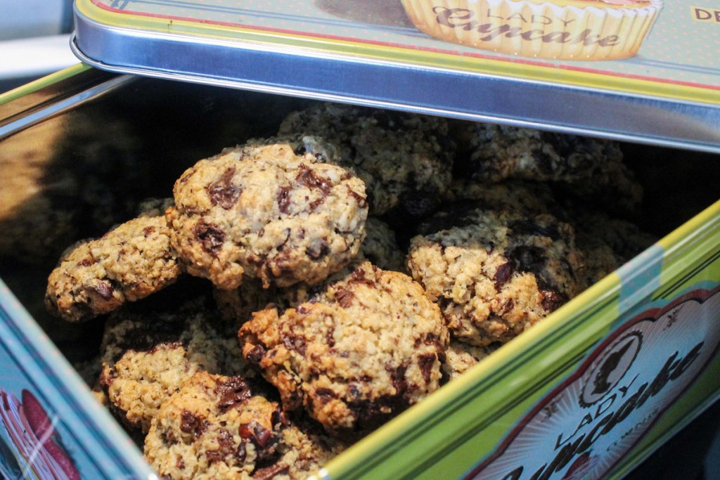 Cookies flocons d'avoine, chocolat et noisettes