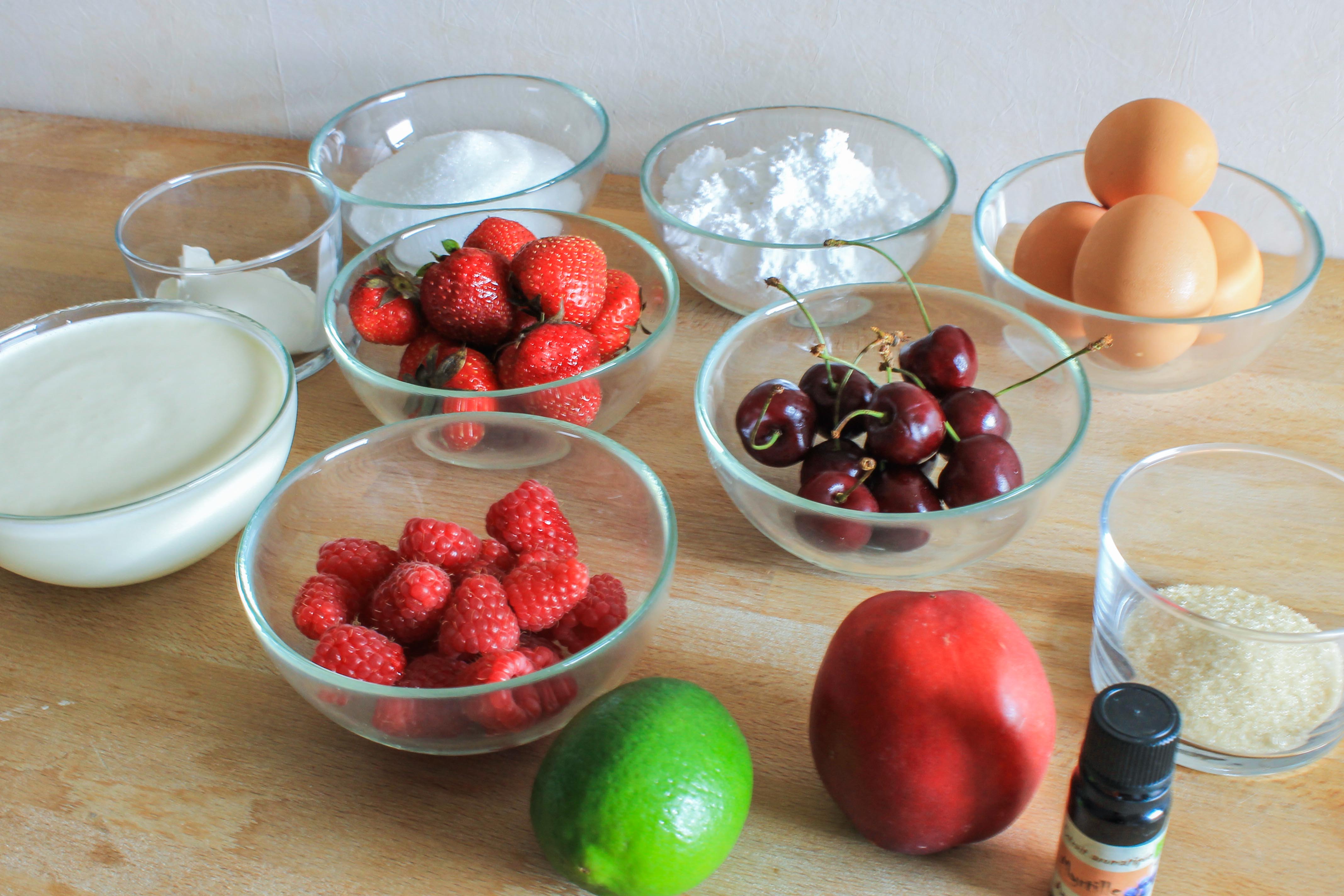 Pavlova aux fruits d'été