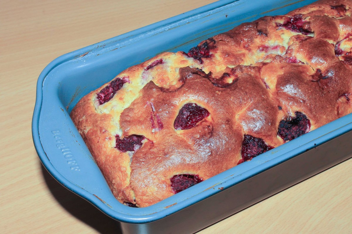 Cake aux framboises