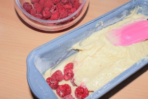 Cake aux framboises