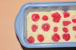 Cake aux framboises