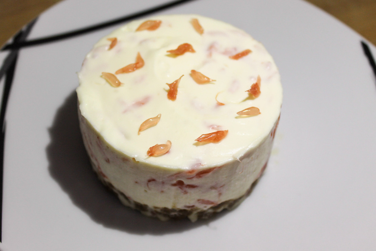 Cheesecake au pamplemousse rose