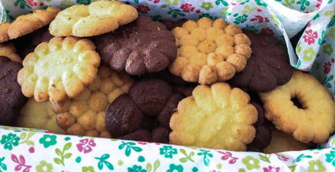 Biscuits sablés à la presse à biscuits