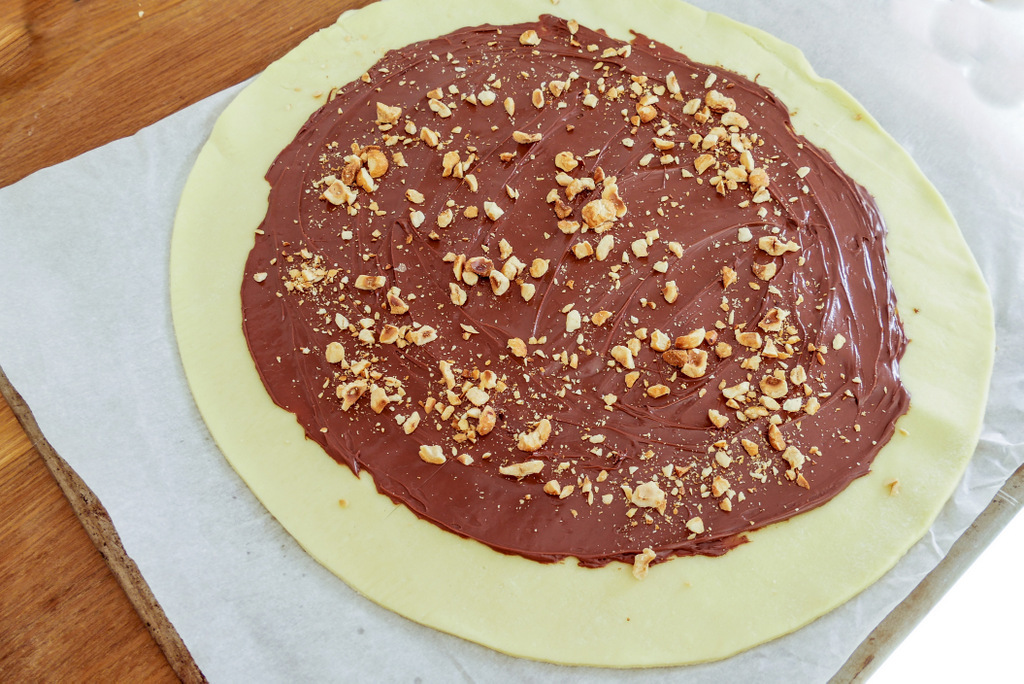 Tarte soleil Nutella noisettes