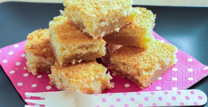 Carrés citron noix de coco