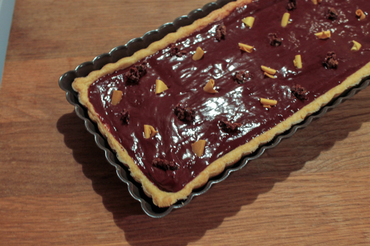 Tarte gourmande chocolat caramel au beurre salé