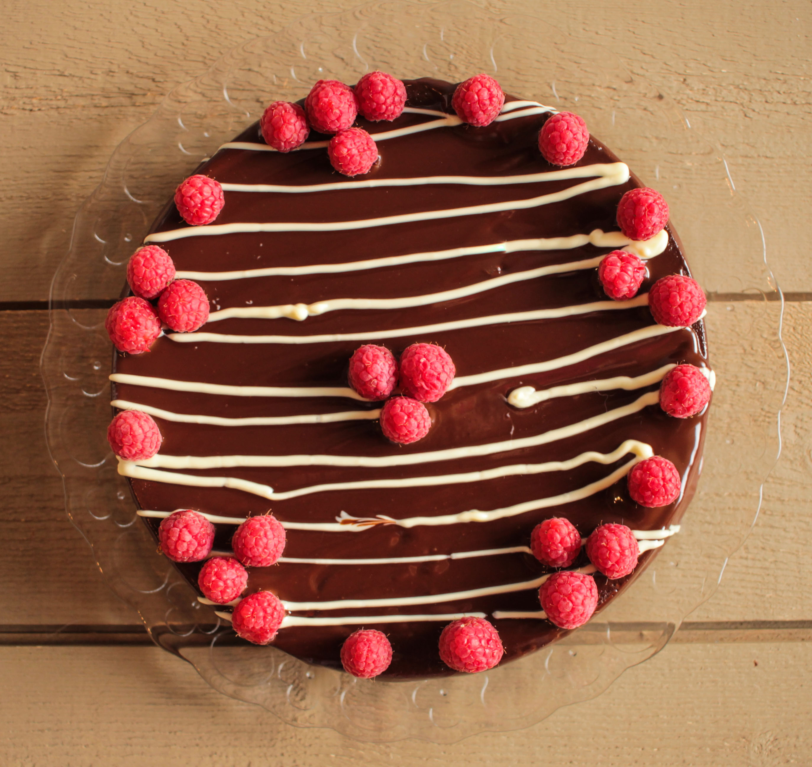 Gâteau d'anniversaire chocolat framboises