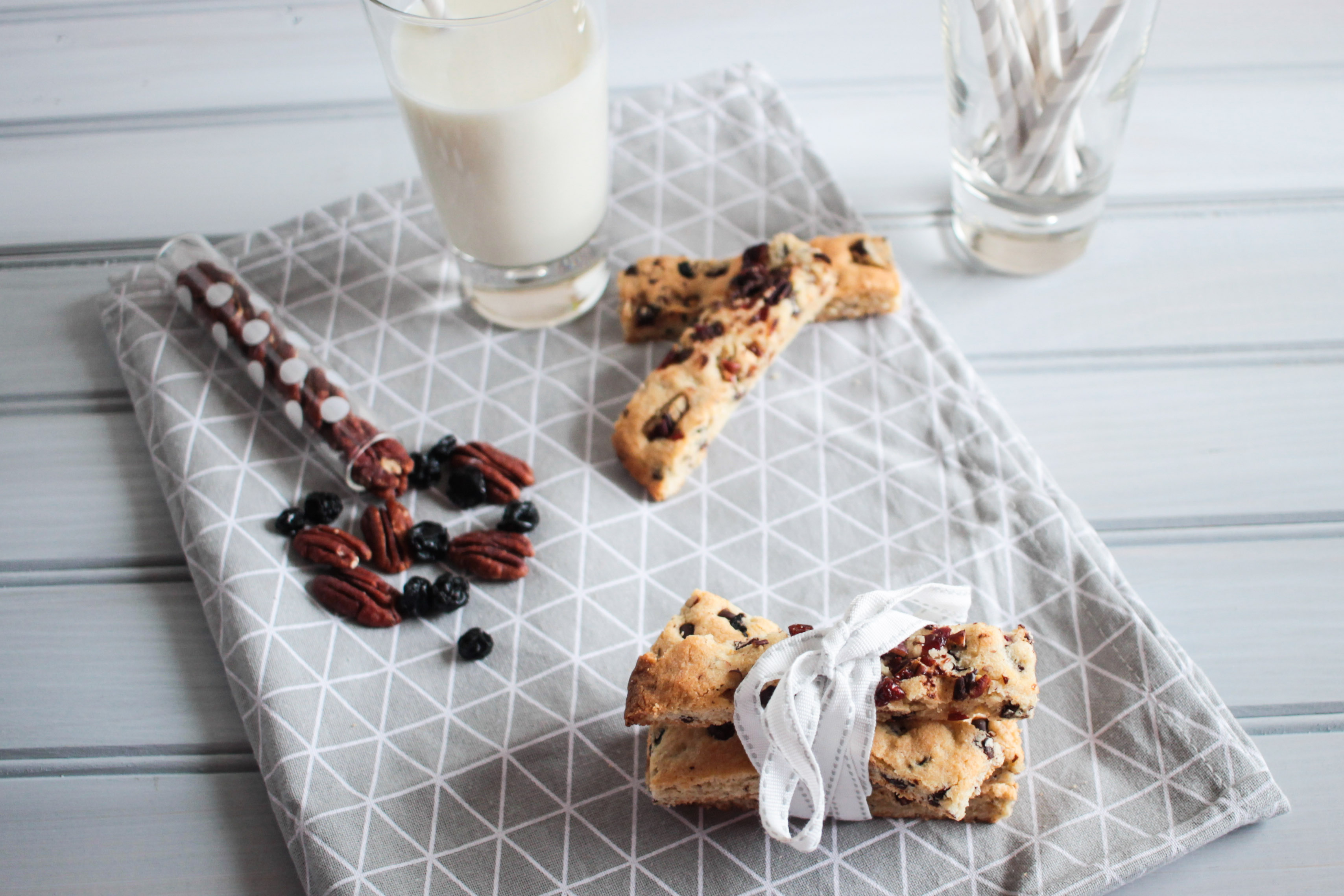 Cookie sticks noix de pécan chocolat cranberries/myrtilles