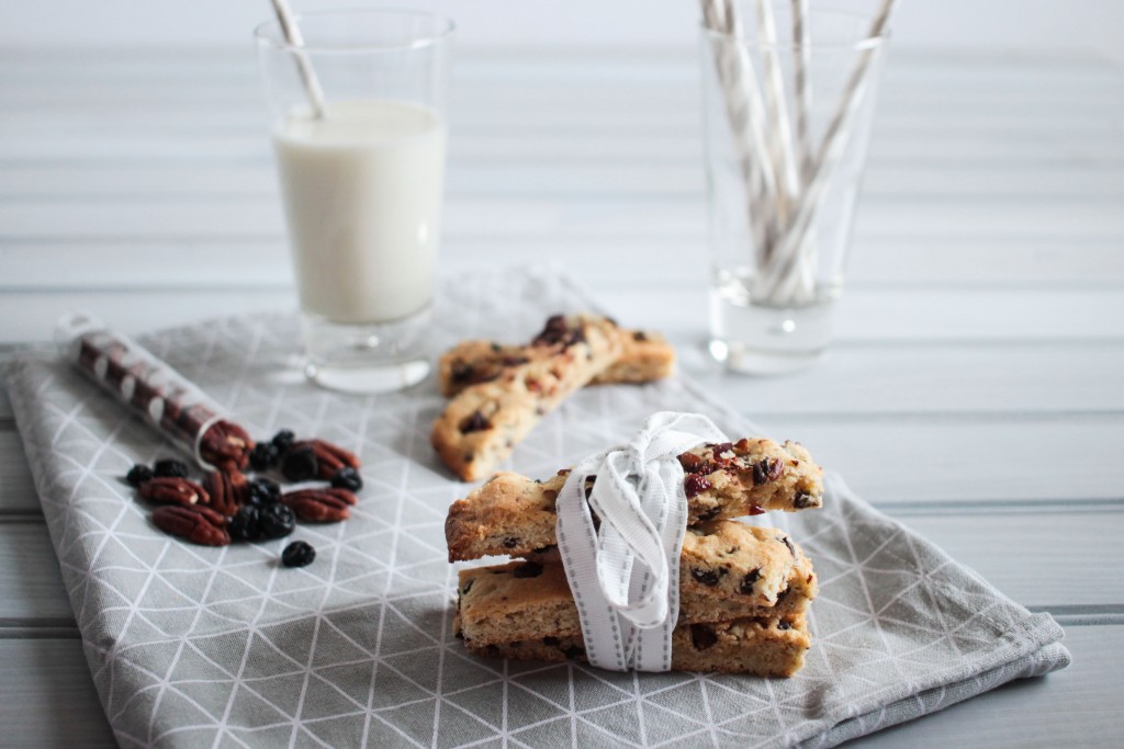 Cookie sticks noix de pécan chocolat cranberries/myrtilles