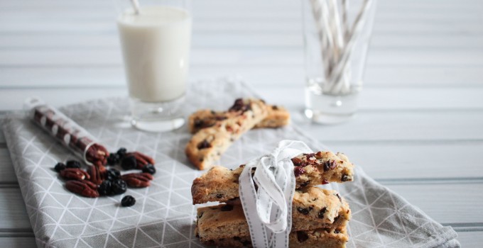 Cookie sticks noix de pécan chocolat cranberries/myrtilles