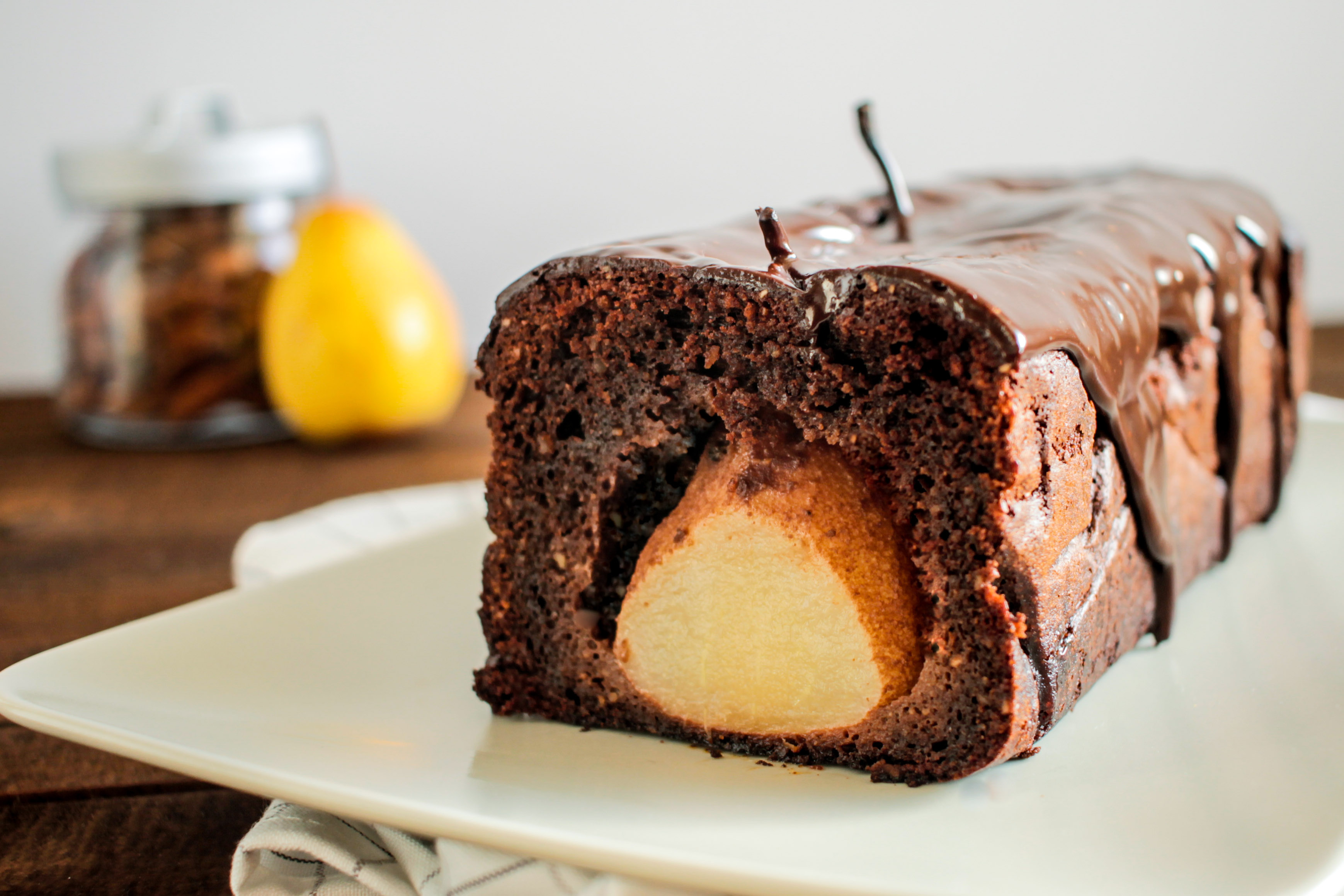 Gâteau au chocolat et aux poires