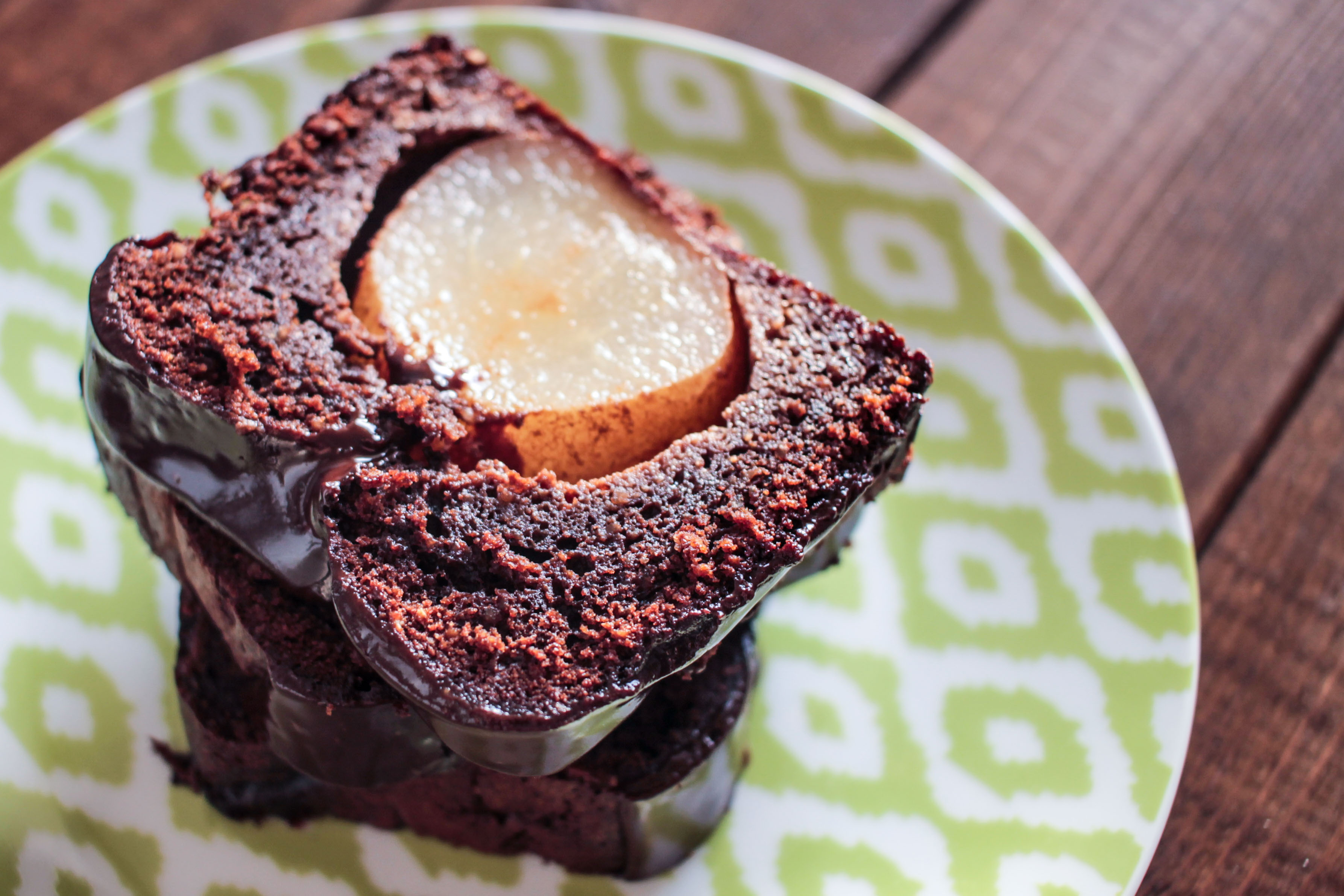 Gâteau au chocolat et aux poires