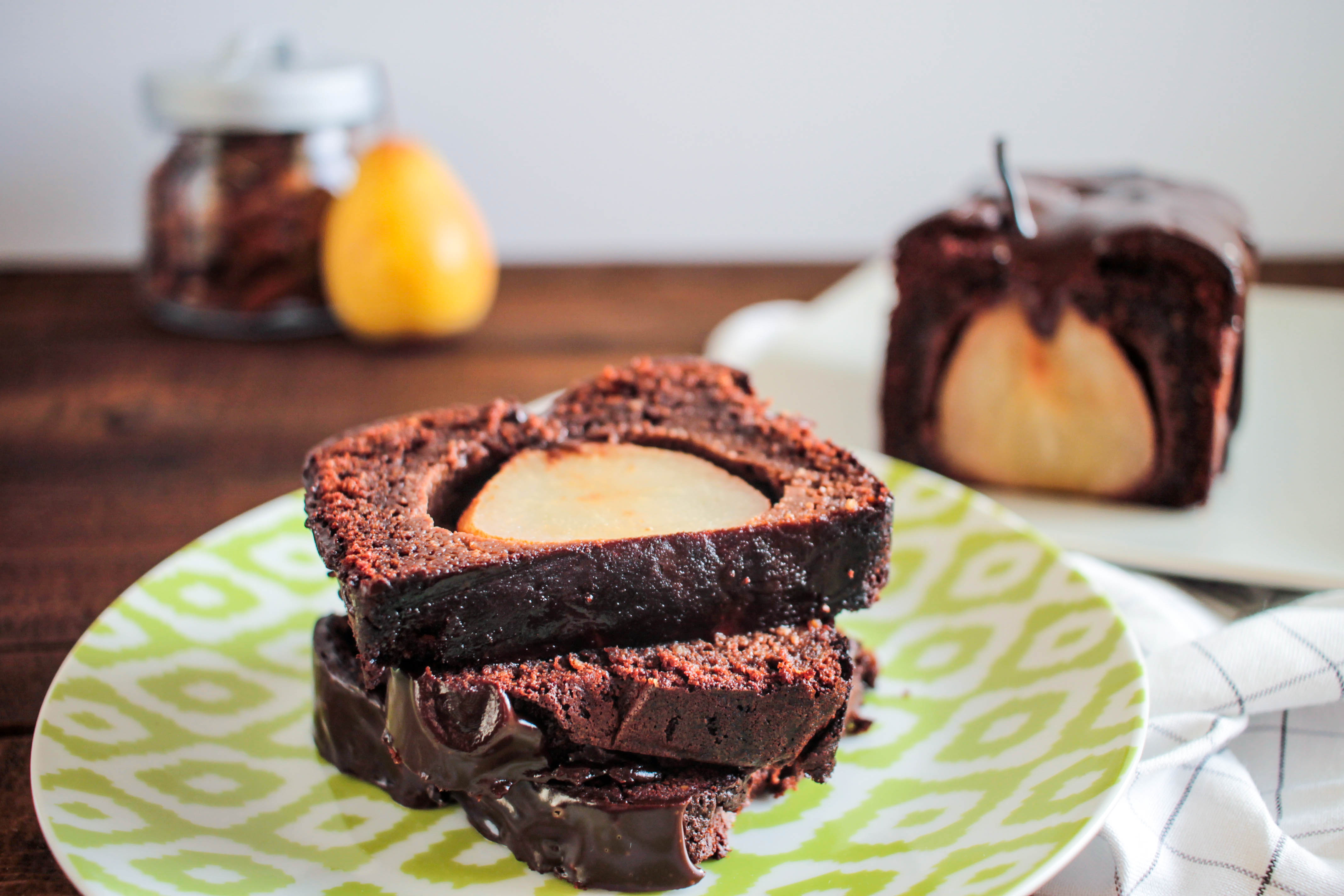 Gâteau au chocolat et aux poires