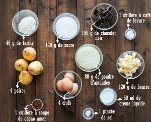 Gâteau au chocolat et aux poires