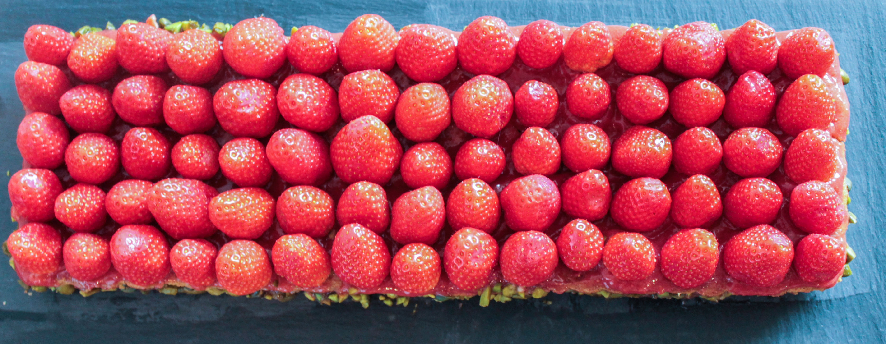 Tarte aux fraises et à la crème de pistache de Christophe Michalak