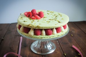 Macaron framboises pistache à partager