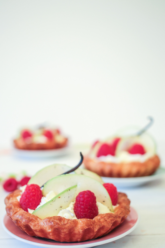 Tartelettes express framboises et Granny Smith