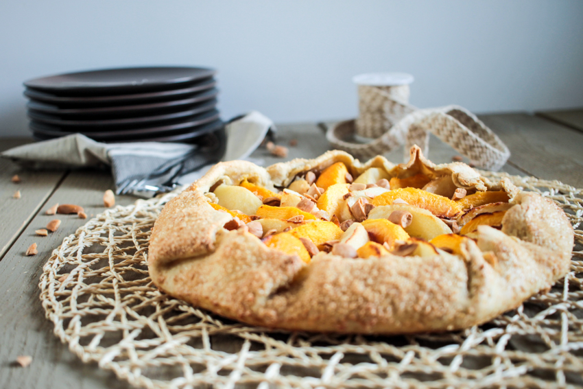 Tarte rustique aux pêches