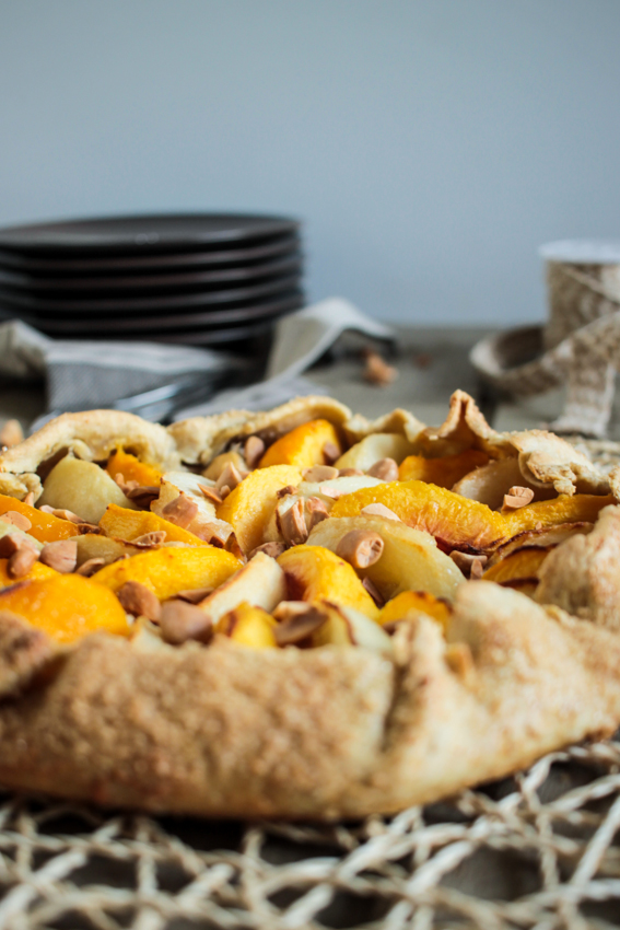 Tarte rustique aux pêches