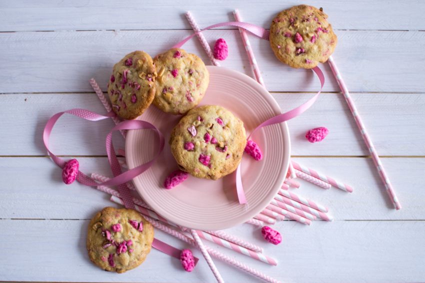 Cookies aux pralines roses