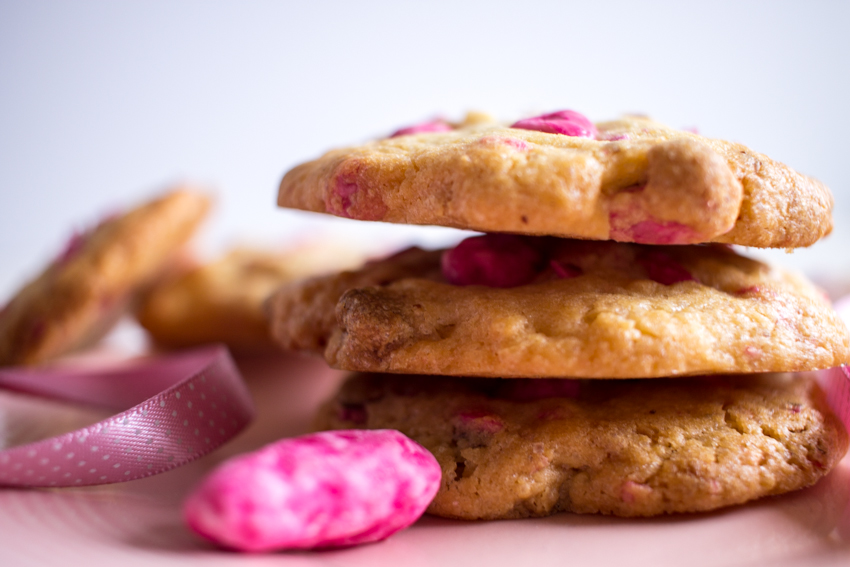 Cookies aux pralines roses