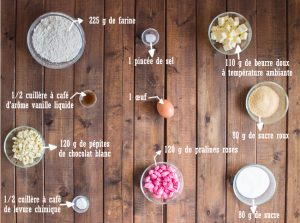 Cookies aux pralines roses