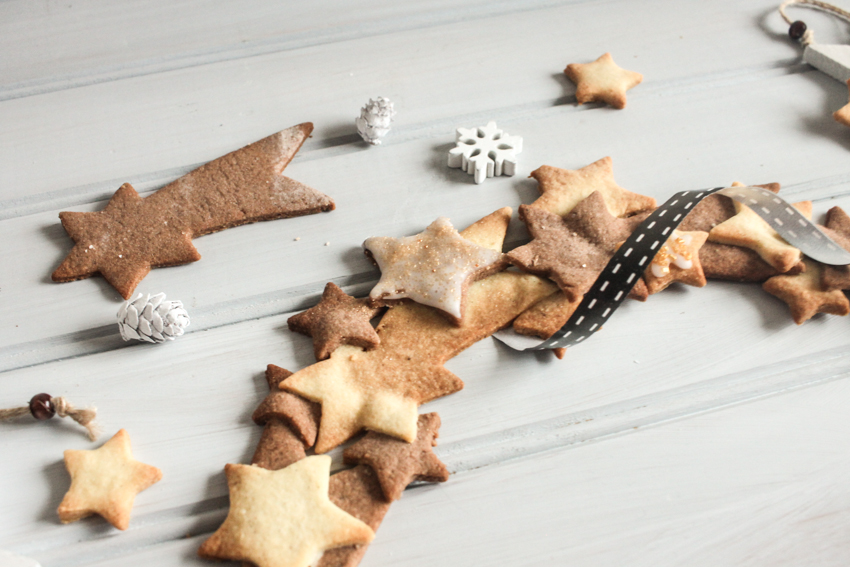 couronne de sablés de Noël vanille / cacao