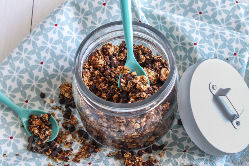 Granola aux noisettes et pépites de chocolat