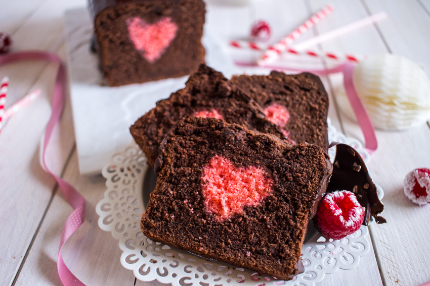 Cake surprise Saint Valentin