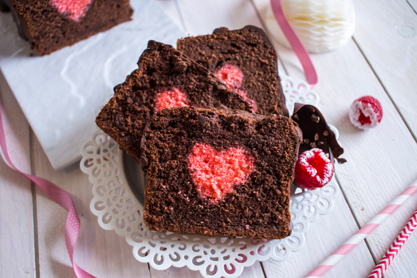 Cake surprise Saint Valentin