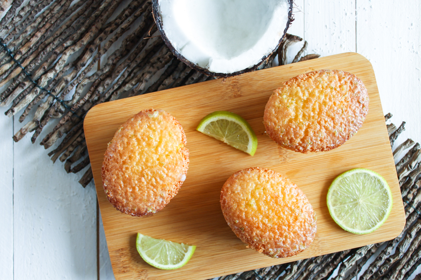 Petits cakes coco citron vert sans gluten