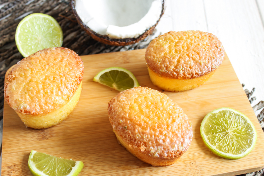 Petits cakes coco citron vert sans gluten