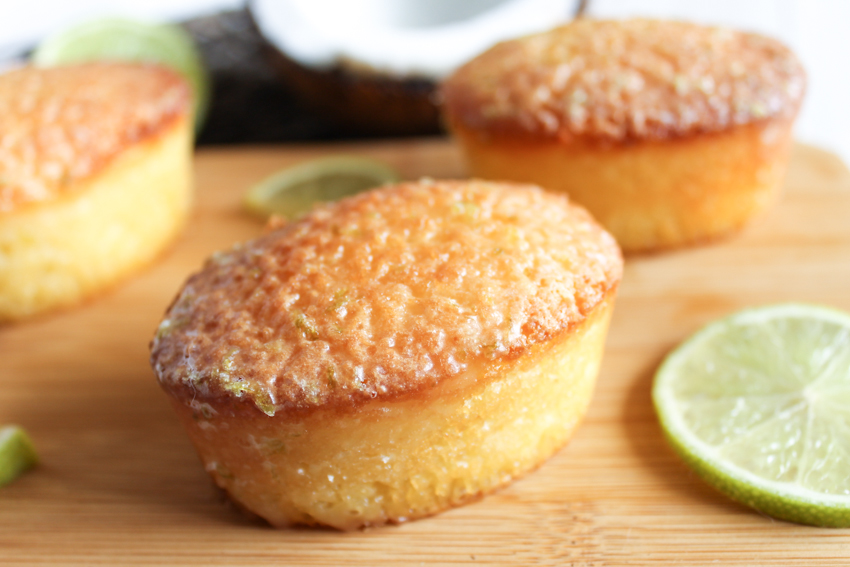 Petits cakes coco citron vert sans gluten