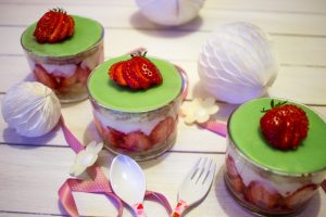 Fraisiers individuels en verrines