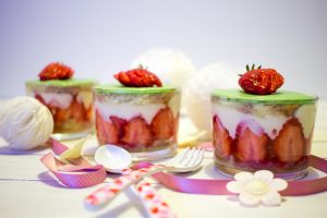Fraisiers individuels en verrines