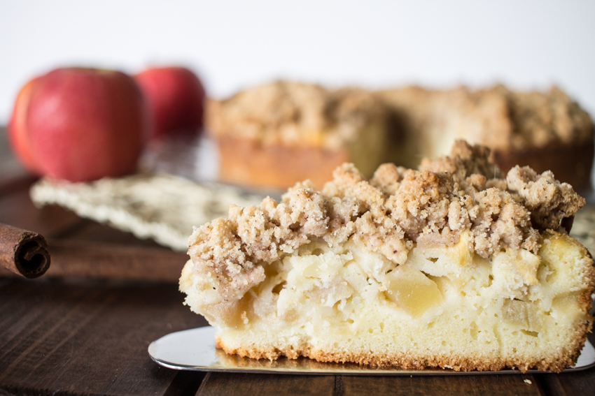 crumb cake aux pommes et à la cannelle