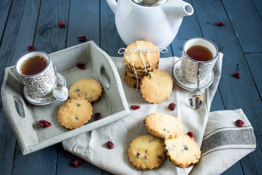 Cranberries shortbreads