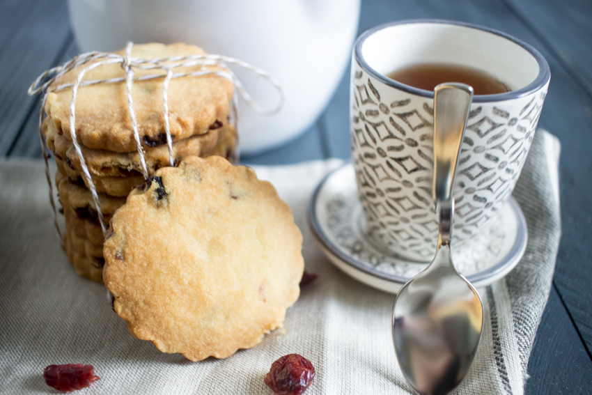 Cranberries shortbreads