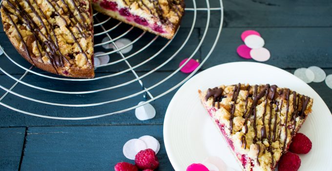 Crumb cake framboises chocolat