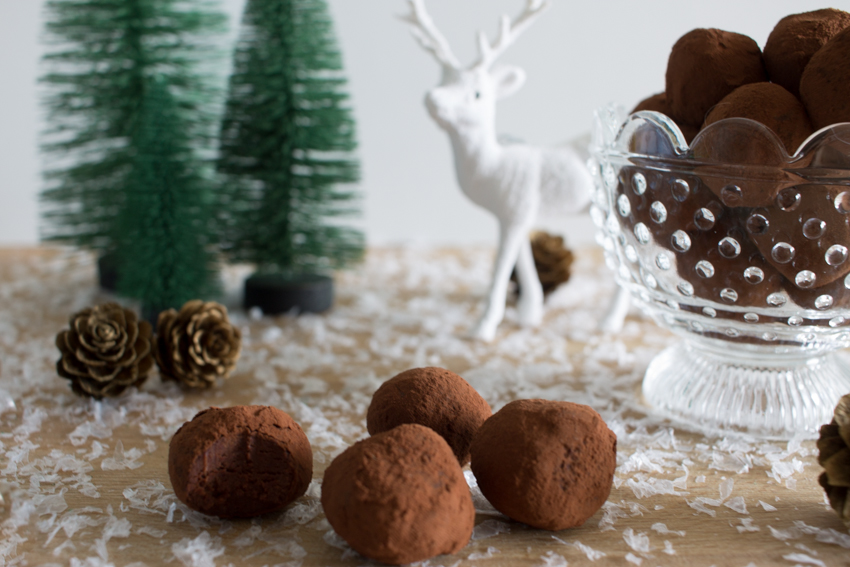 Truffes au chocolat noir