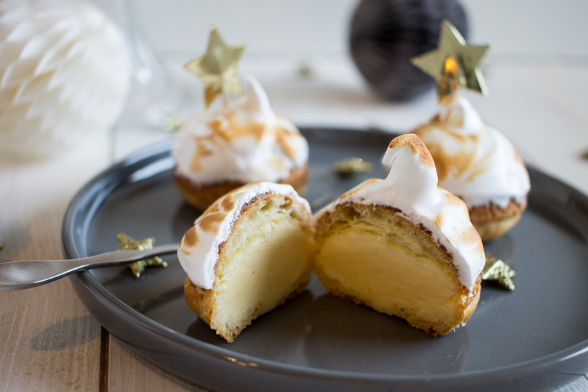 Petits choux au citron meringués