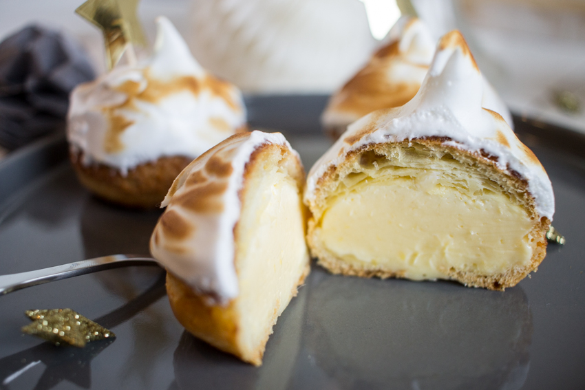 Petits choux au citron meringués