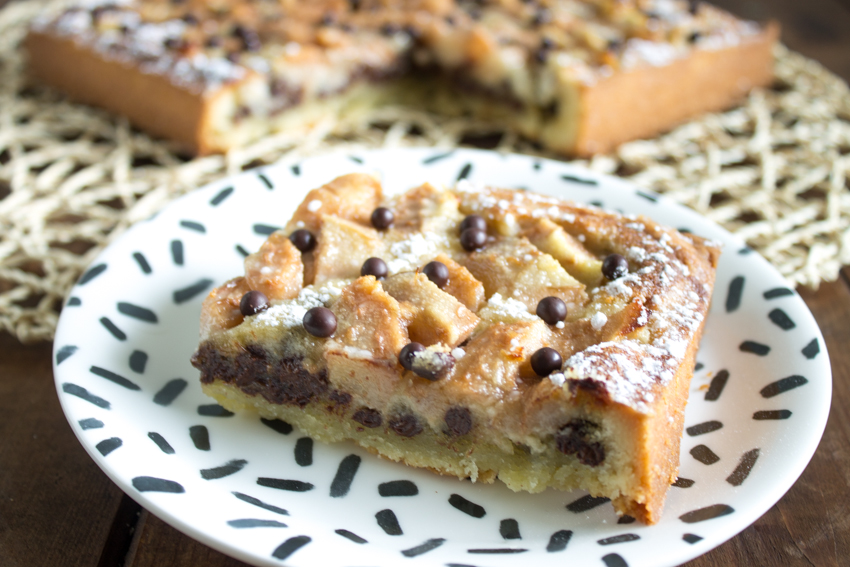 Tarte aux poires et pépites de chocolat de Cyril Lignac