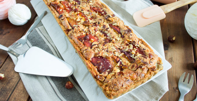 Tarte aux nectarines et aux noisettes