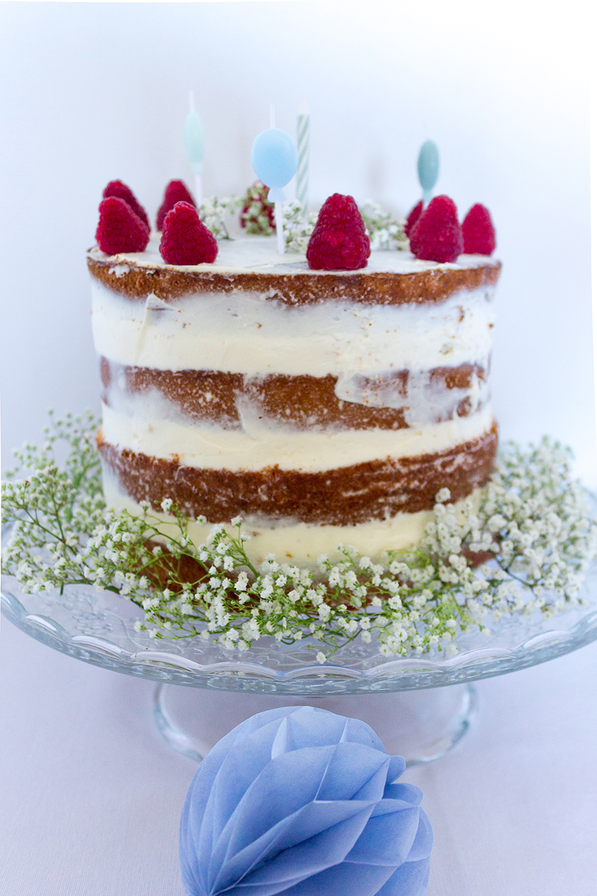 Naked cake aux framboises