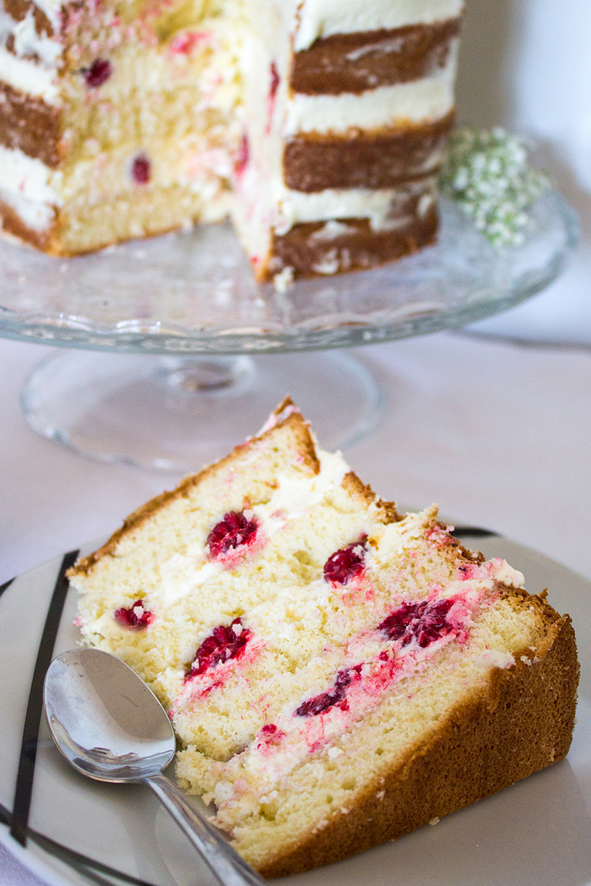 Naked cake aux framboises