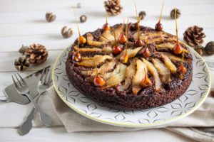 Gâteau renversé poire-chocolat