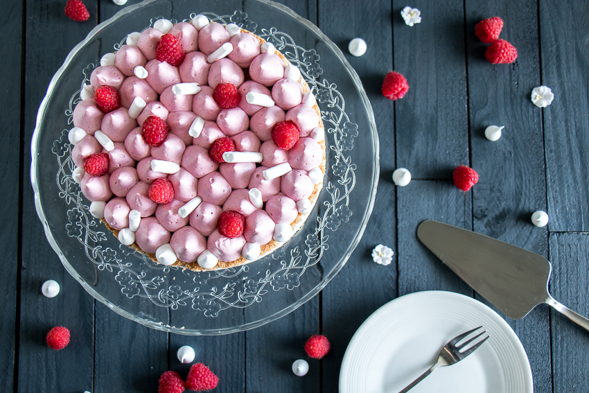 Entremet framboises citron vert