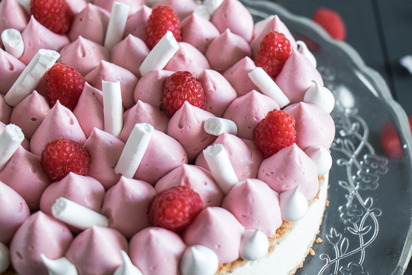 Entremet framboises citron vert