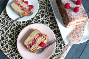 Gâteau invisible pommes framboises cacahuete